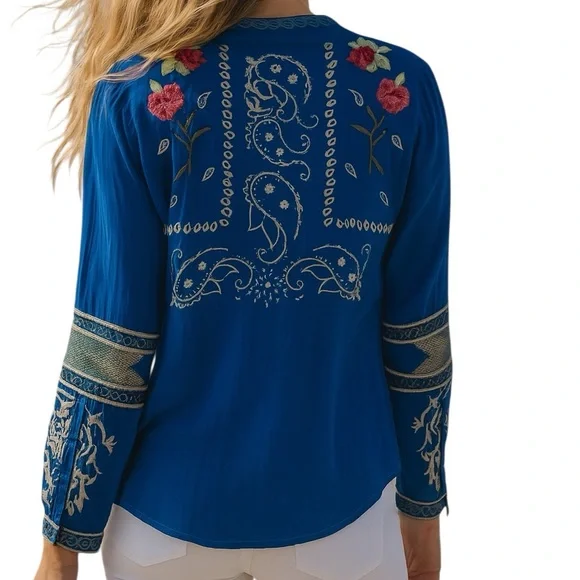 Johnny Was Tamarind Embroidered  Blouse NWT - Picture 8 of 14